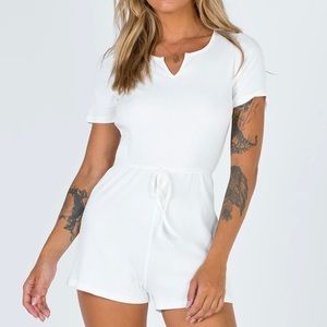 Princess Polly White Sienna Playsuit